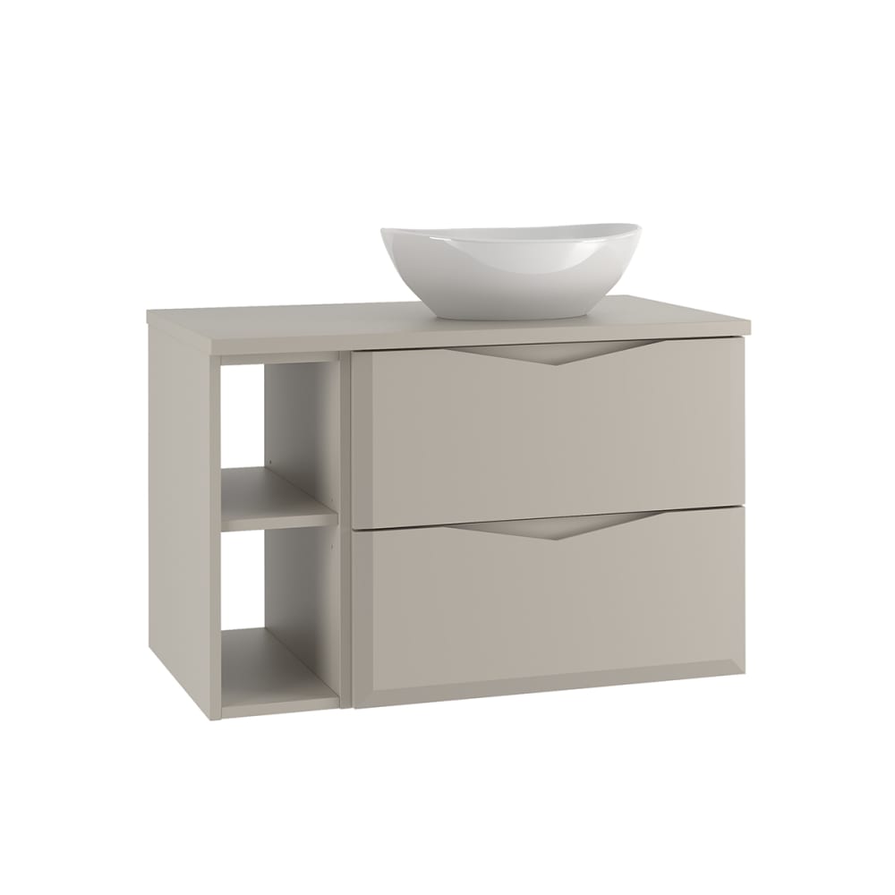 Meuble vasque stratifiés beige