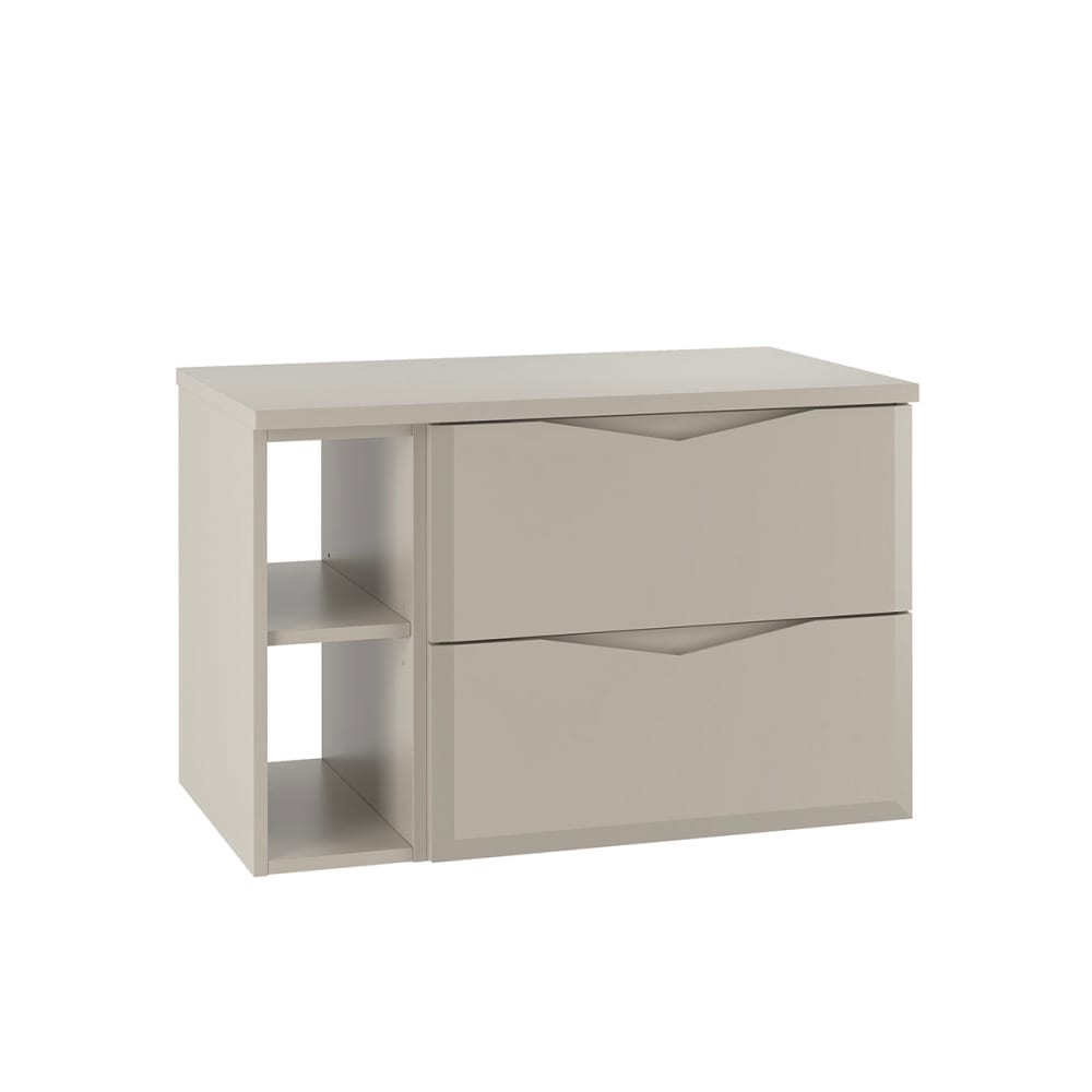 Petits meubles Waschtisch 80cm 2 Nischen Waschtisch Melamin Kaschmir Beige Spanplatte