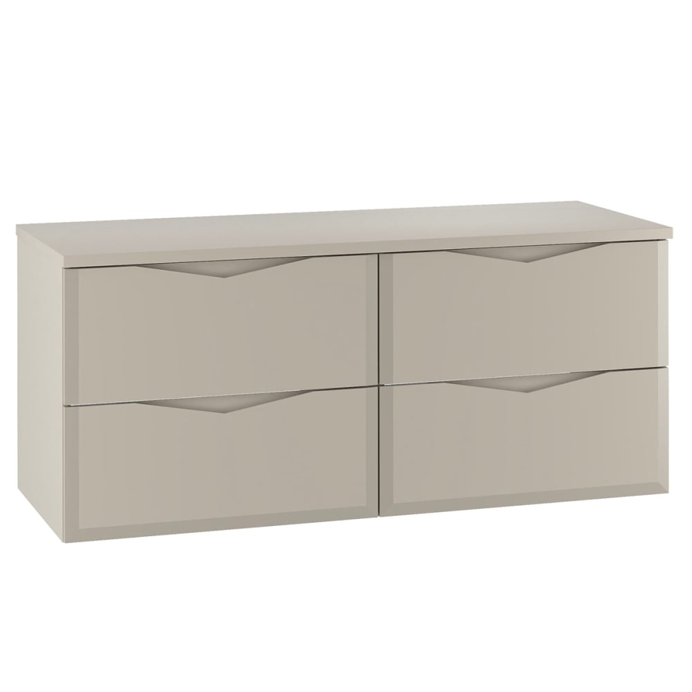 Petits meubles Waschtischunterschrank 120cm Melamin Kaschmir Beige Spanplatte