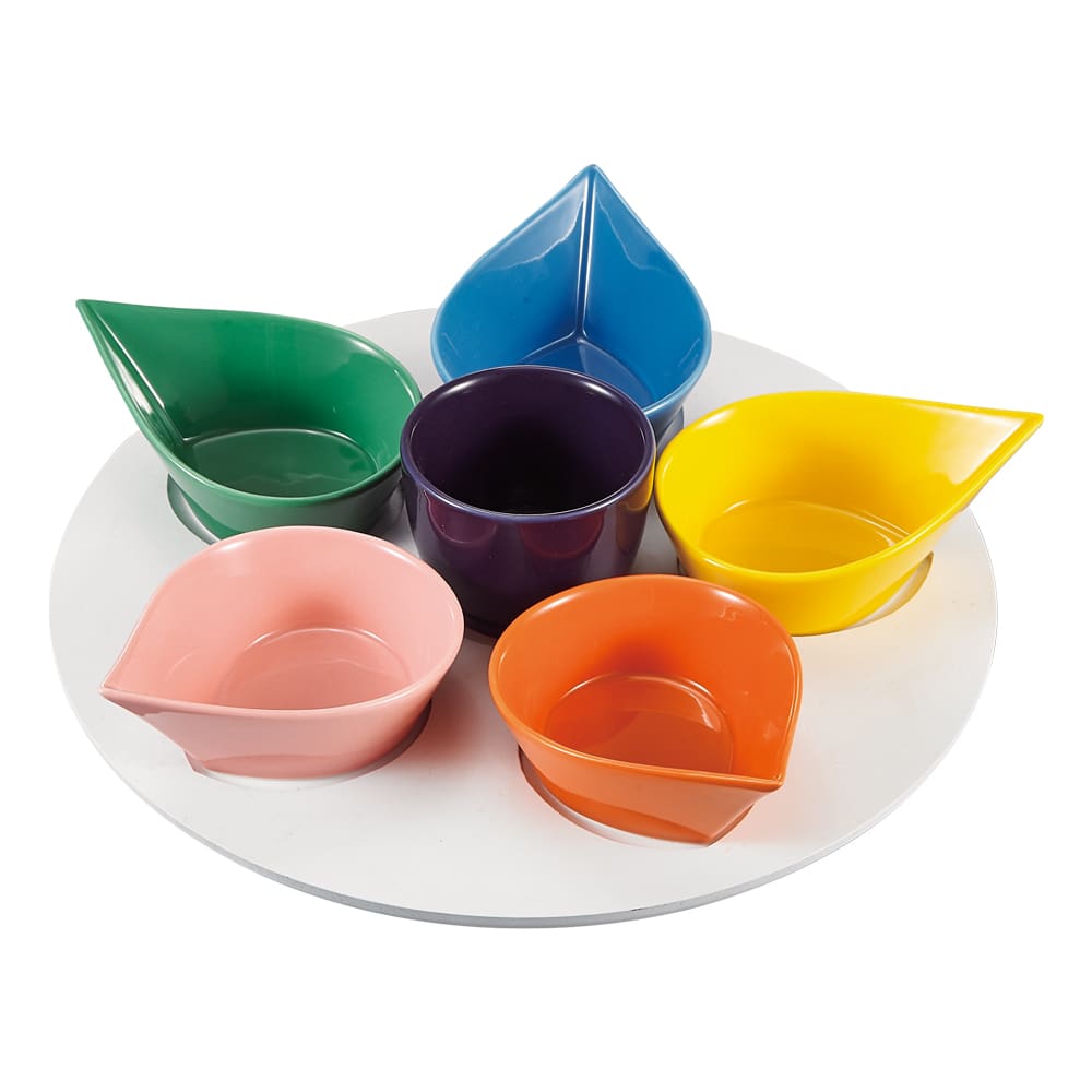 Service apéritif aura 7 pièces 34 cm multicolore en céramique