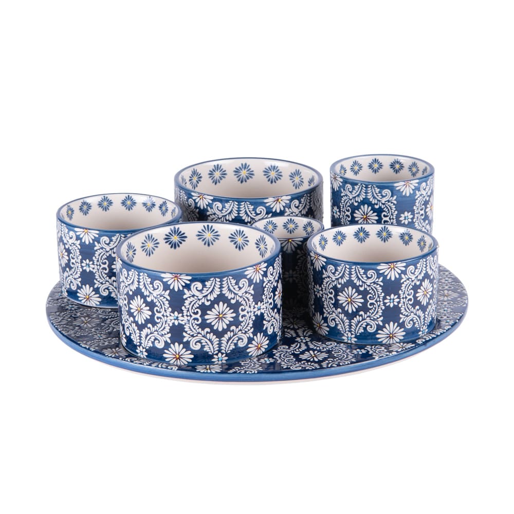 Service apéritif 6 pièces - porcelaine