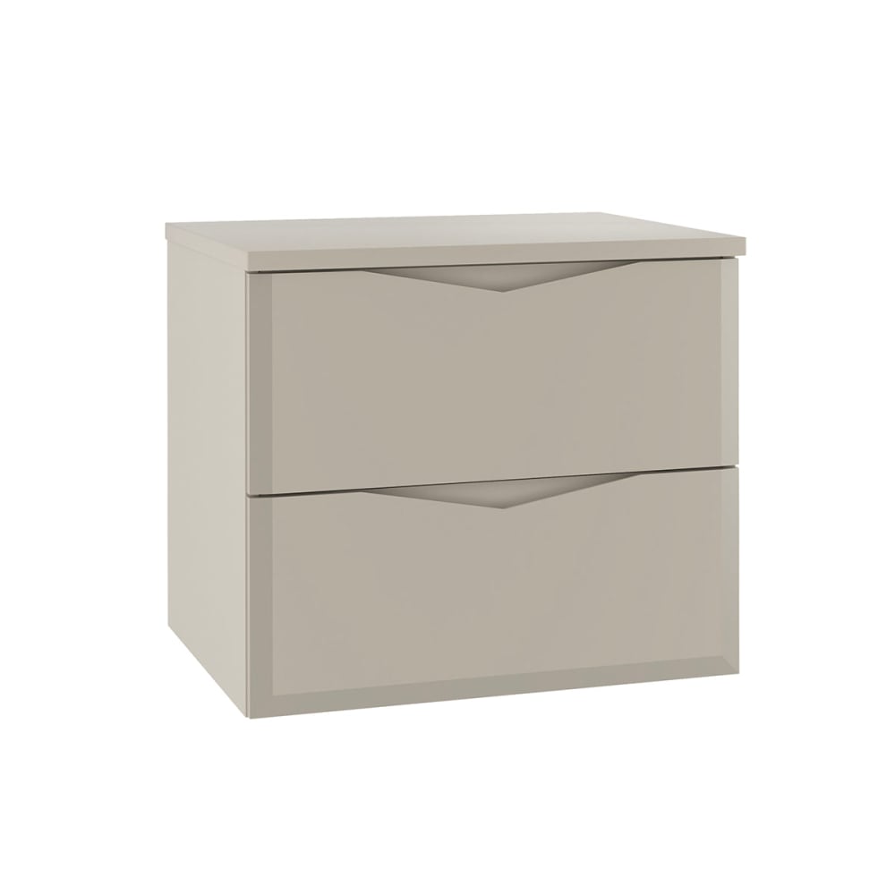 Petits meubles Waschtischunterschrank 60cm Waschtisch Melamin Kaschmir Beige Spanplatte