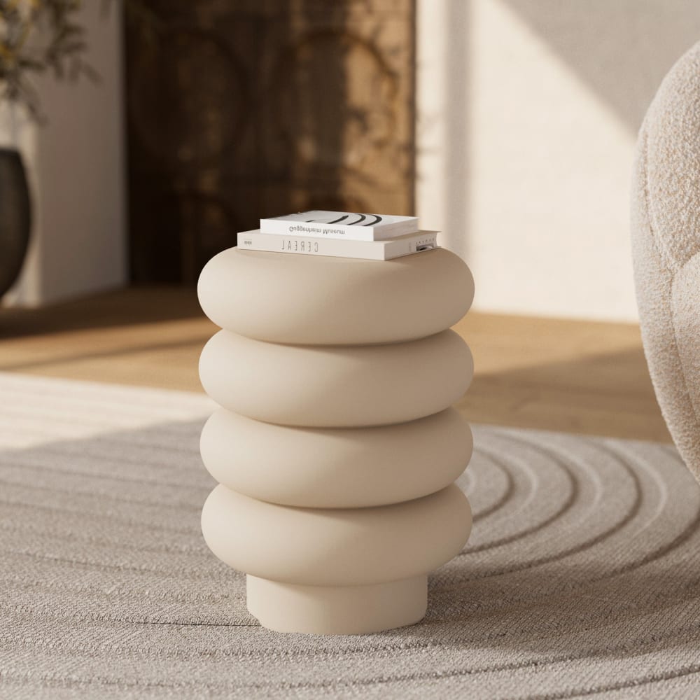 Tabouret rond en métal gris h41 cm - Maisons du Monde