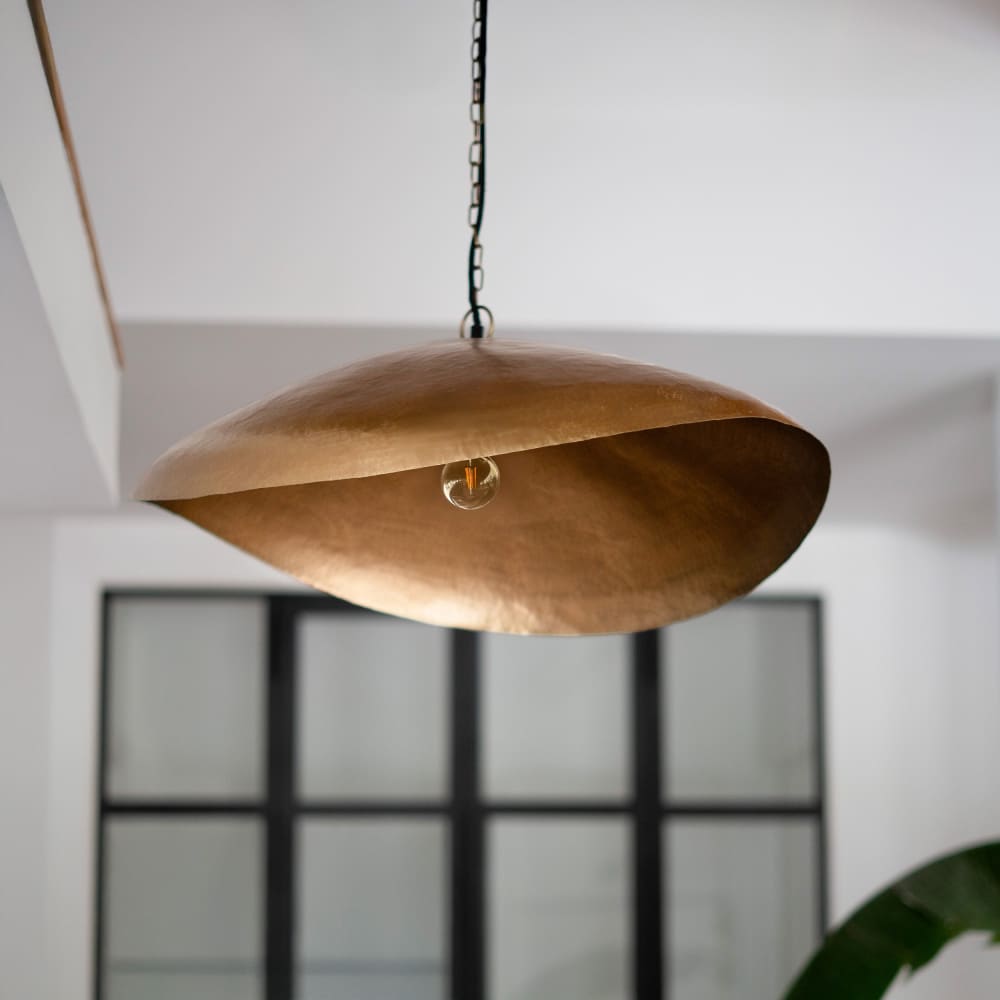 Suspension en métal doré 72 cm - Maisons du Monde