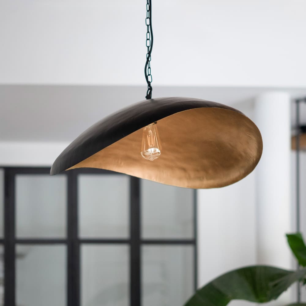 Suspension en métal noir et doré 74 cm — vue 3