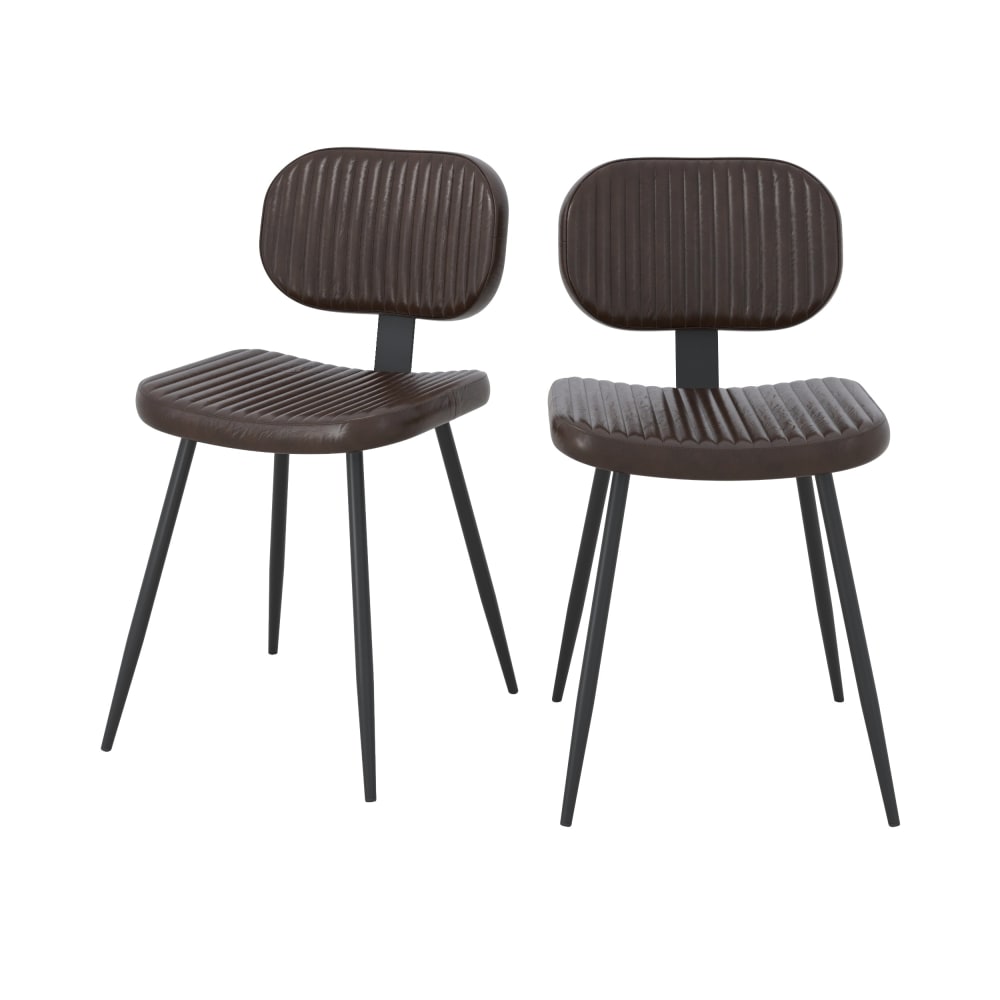Lot de 2 chaises en cuir