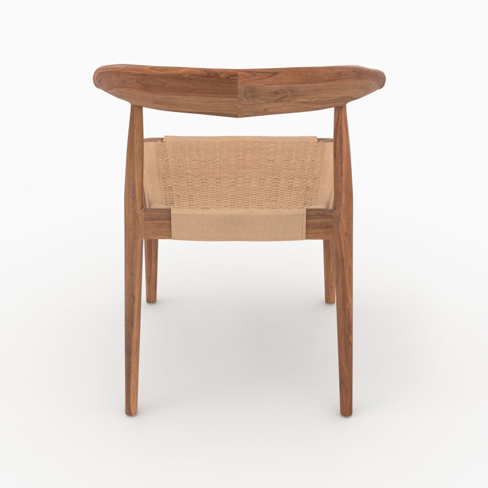 Set aus 2 Teakholzstühlen mit Loom-Seil. - Maisons Du Monde