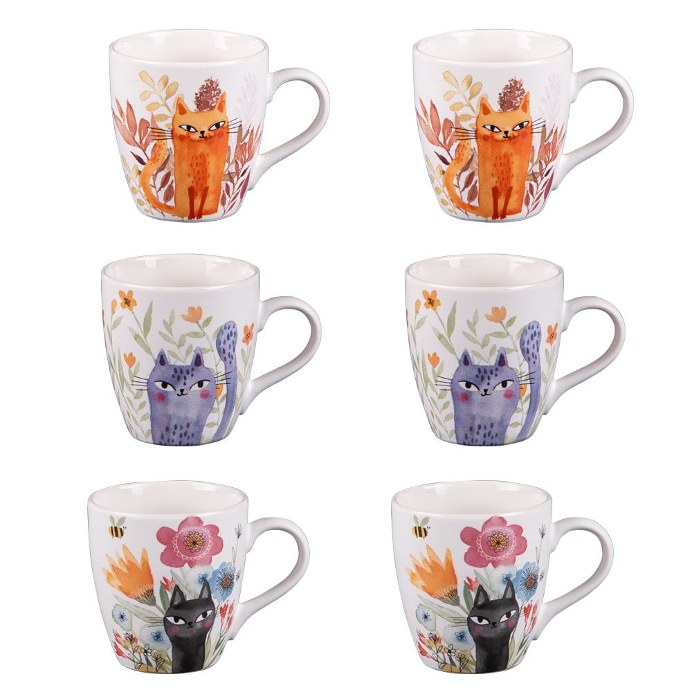 Coffret 6 tasses 23 cl blanches en porcelaine Coffret 6 tasses 23 cl blanches en porcelaine