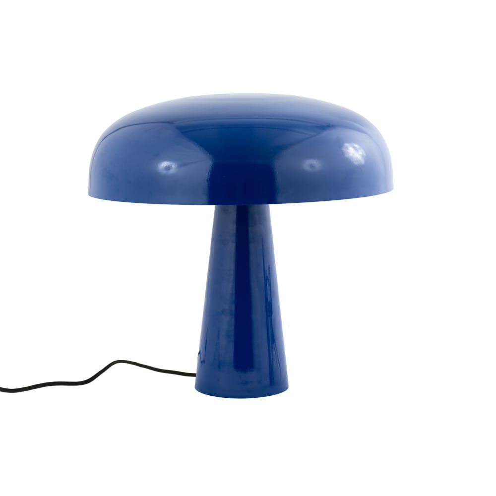 Lampe à poser en métal bleu foncé