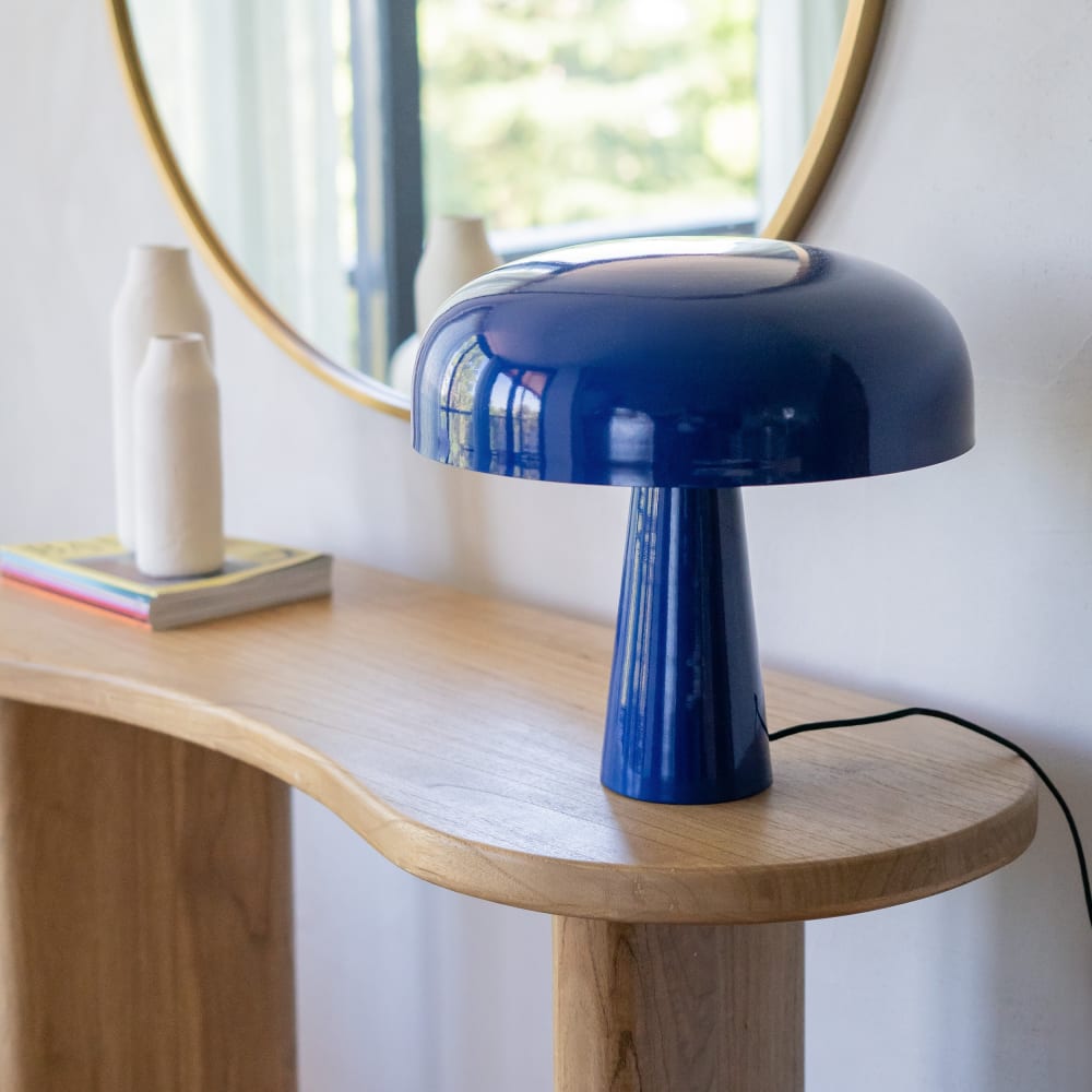 Lampe à poser en métal bleu foncé — vue 3