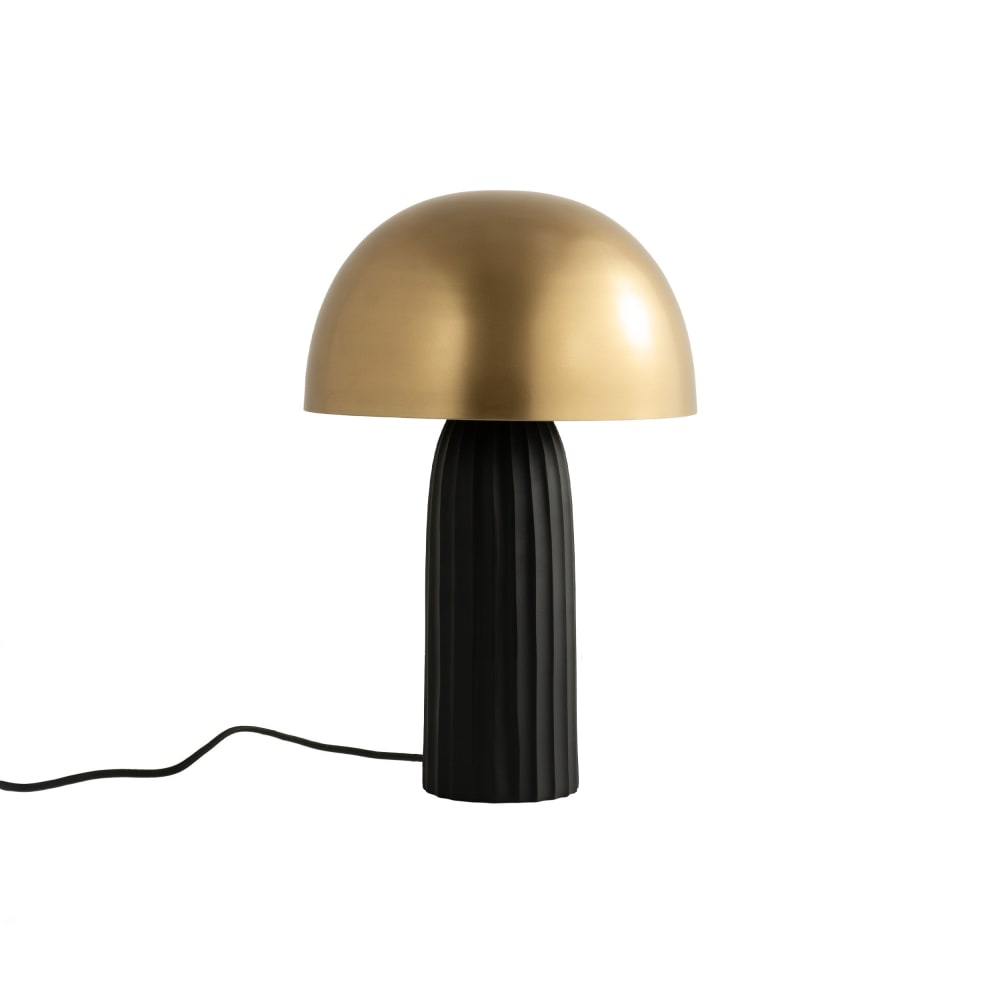 Lampe à poser en métal noir et doré