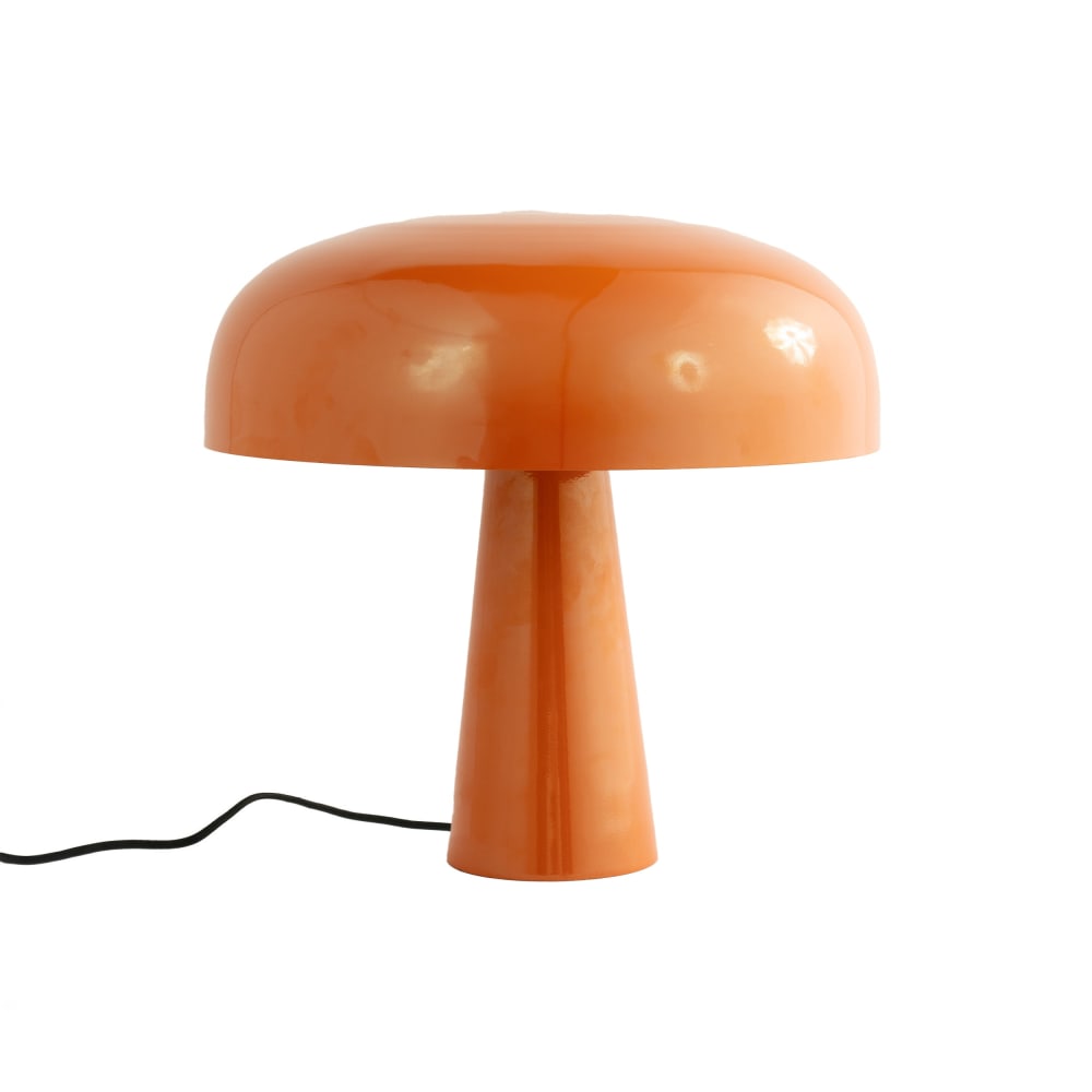 Lampe à poser en métal orange