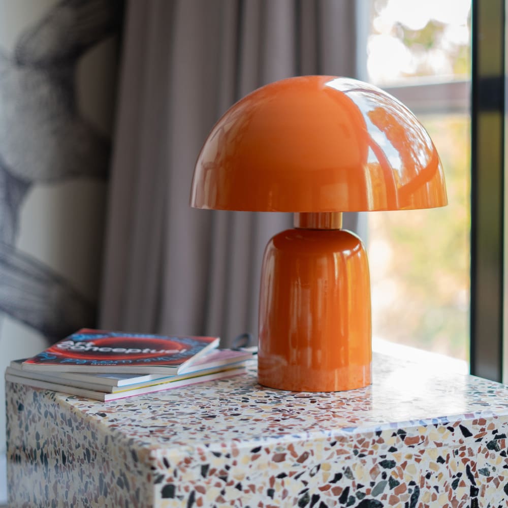 Metallorange-Pilzlampe - Maisons Du Monde