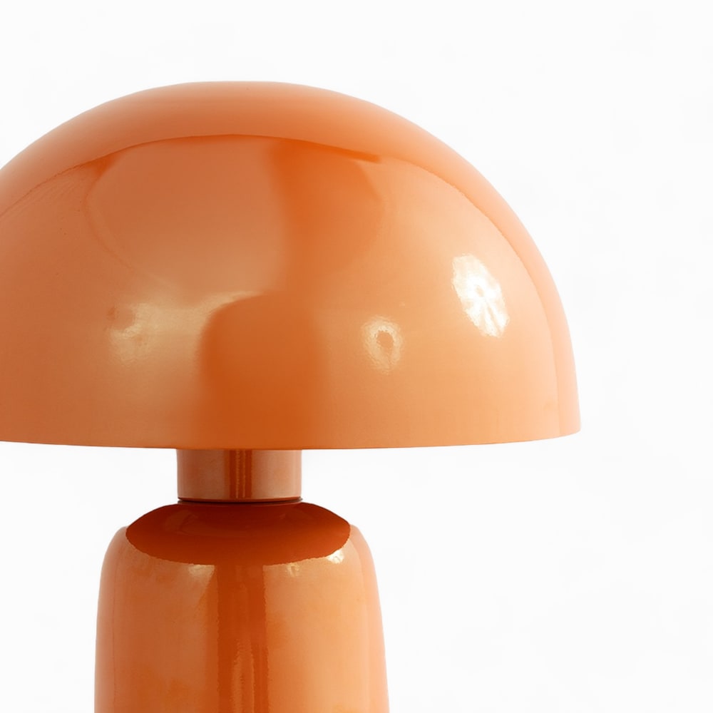 Lampe champignon en métal orange — vue 4