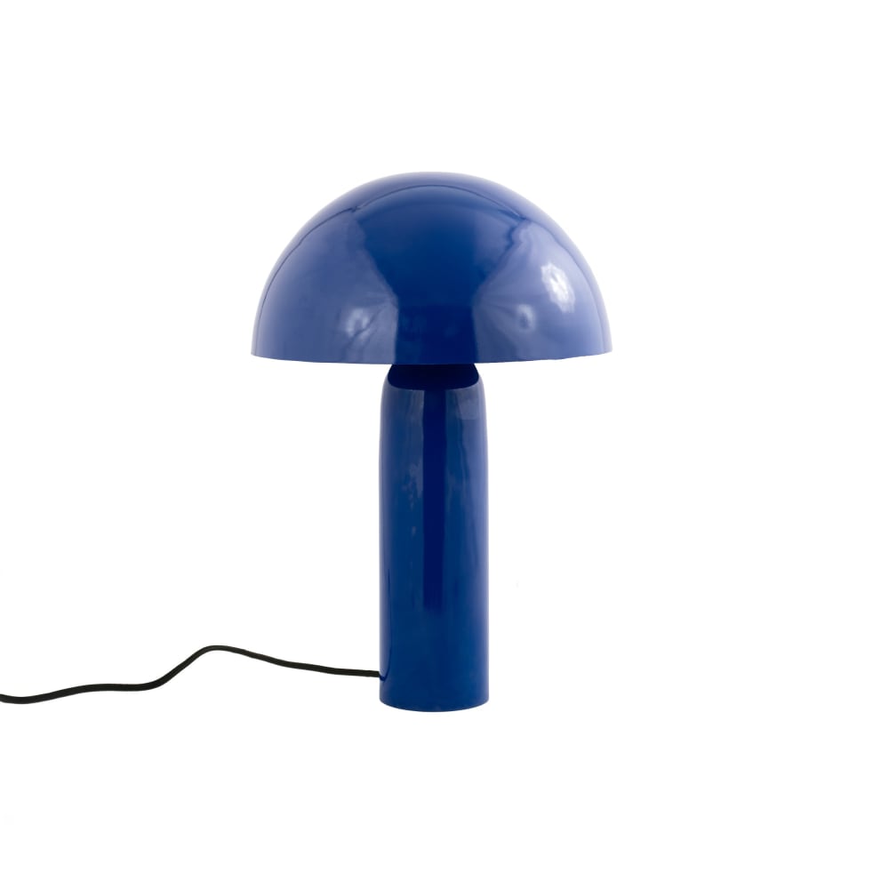 Lampe à poser en métal bleu foncé