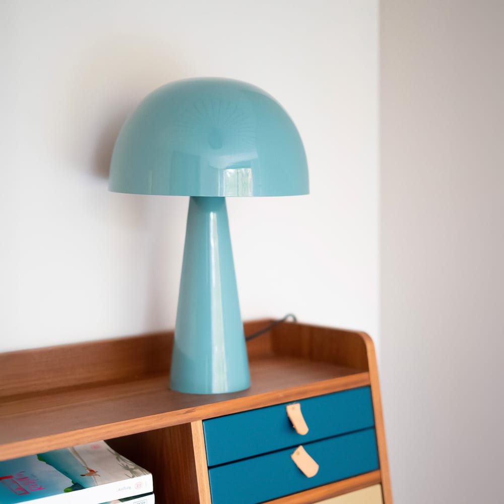 Lampe à poser en métal bleu clair — vue 3