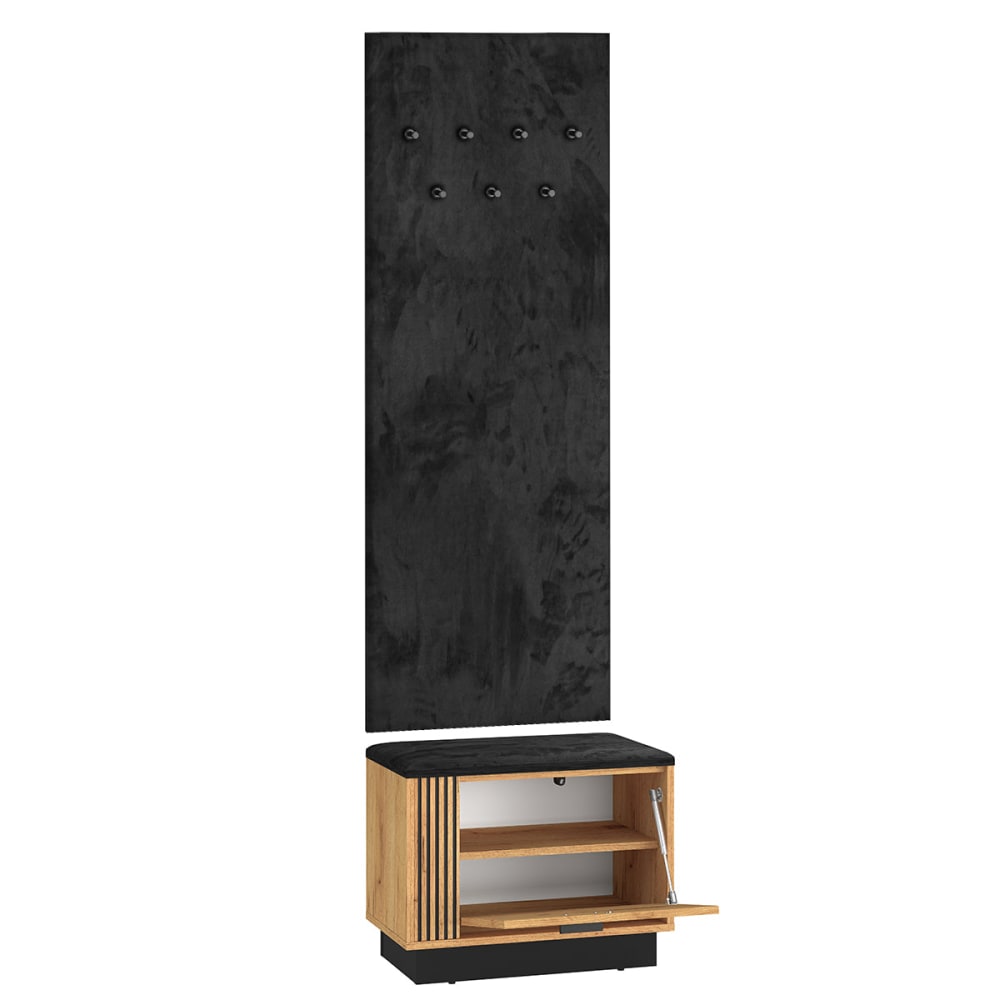 Meuble entrée porte-manteau et banc façade mdf marron - Maisons du Monde