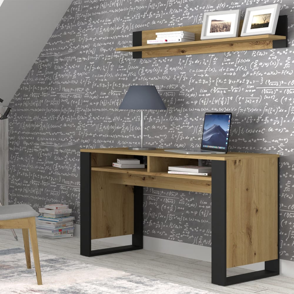 Bureau 2 niches panneaux stratifiés marron - Maisons du Monde