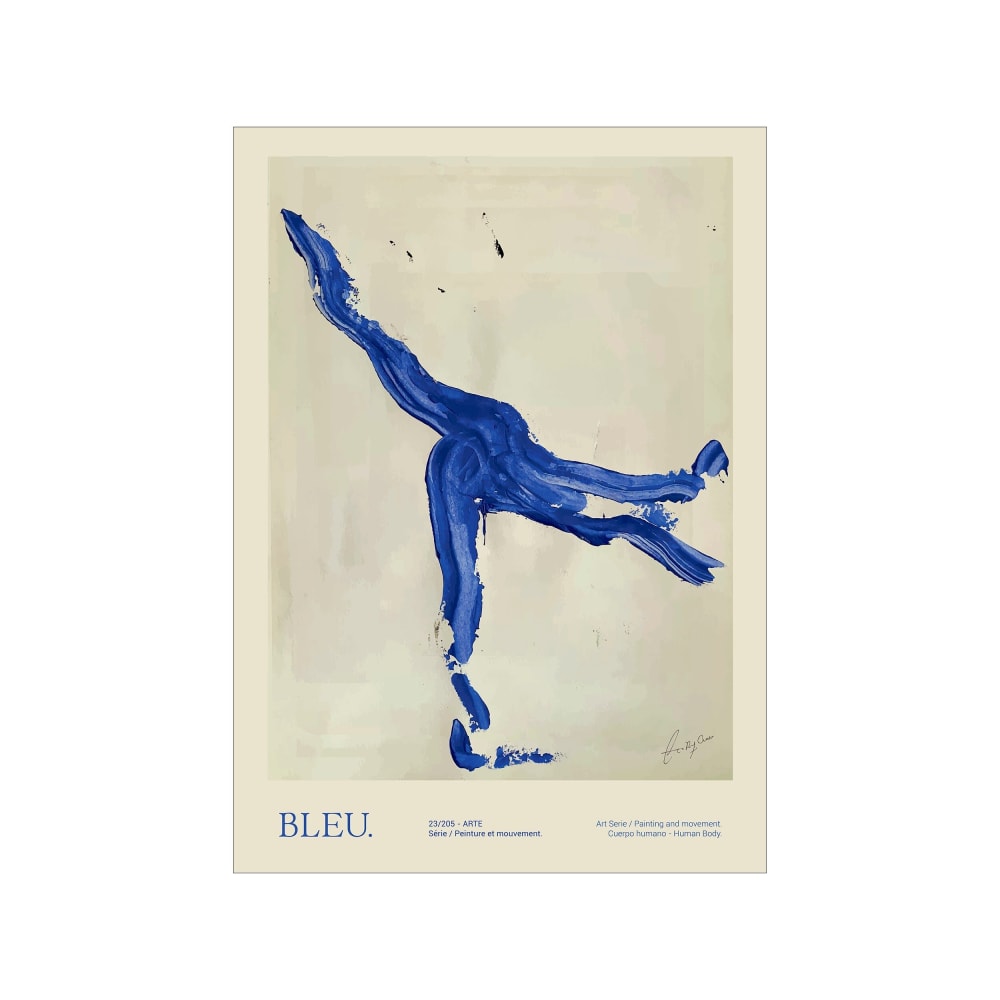 Affiche ''Bleu'' sans cadre  - 30 x 40 cm