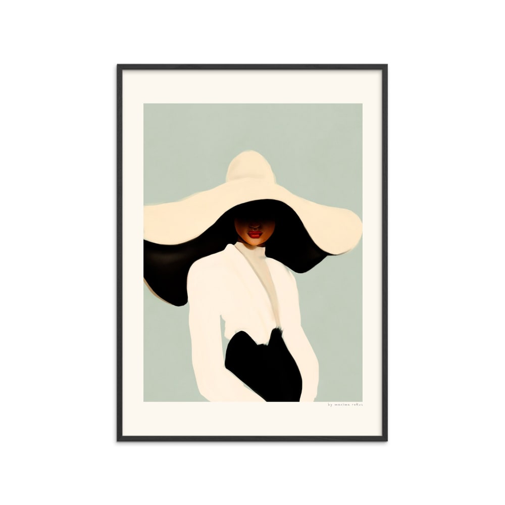 Affiche ''Maxime - Coco noir'' Cadre noir - 70x100 cm