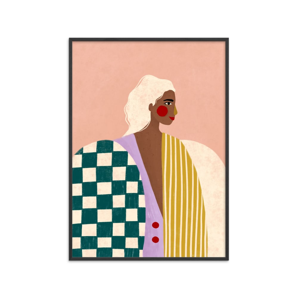 Affiche ''Funky Blouse'' Cadre noir - 50x70 cm