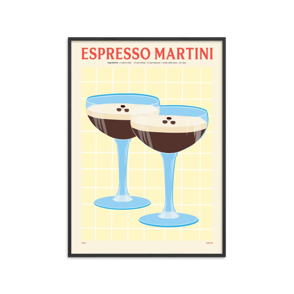 Affiche ''Elin PK - Espresso Martini'' Cadre noir - 50x70 cm