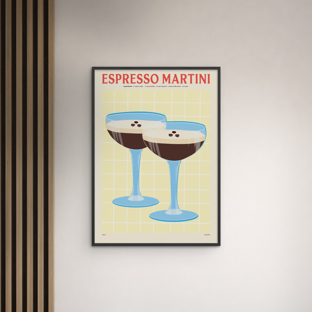 Affiche ''Elin PK - Espresso Martini'' Cadre noir - 50x70 cm