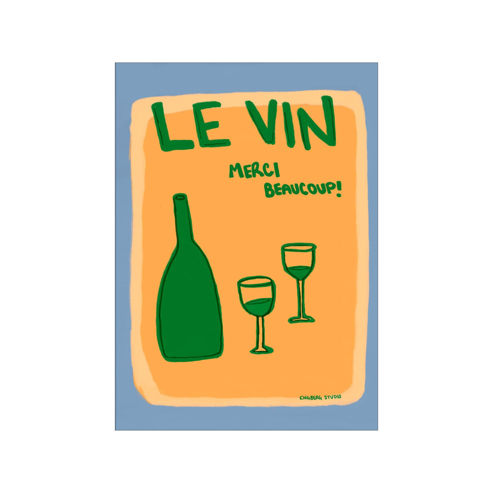 Affiche ''Le Vin, Merci!'' sans cadre  - 70 x 100 cm