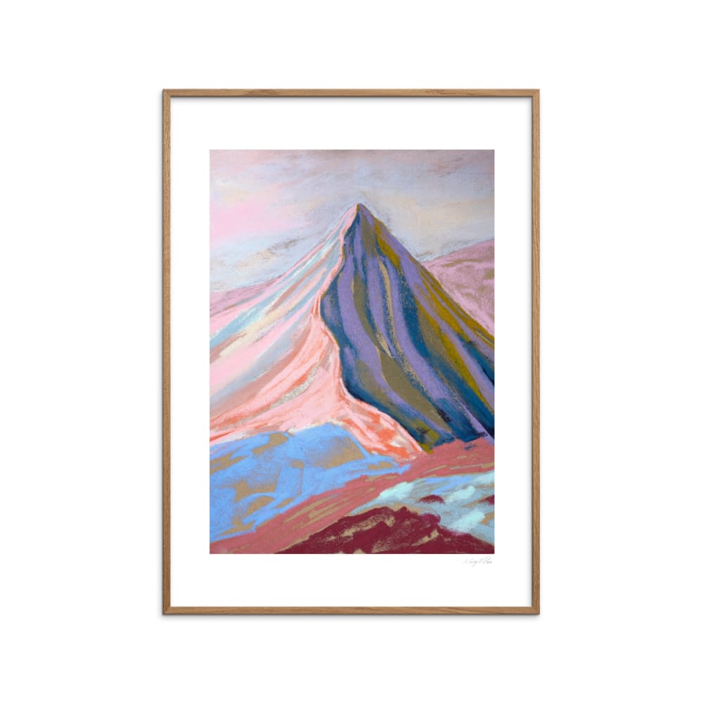 Affiche ''Velvet Peak l'' Cadre en Chêne - 50x70 cm