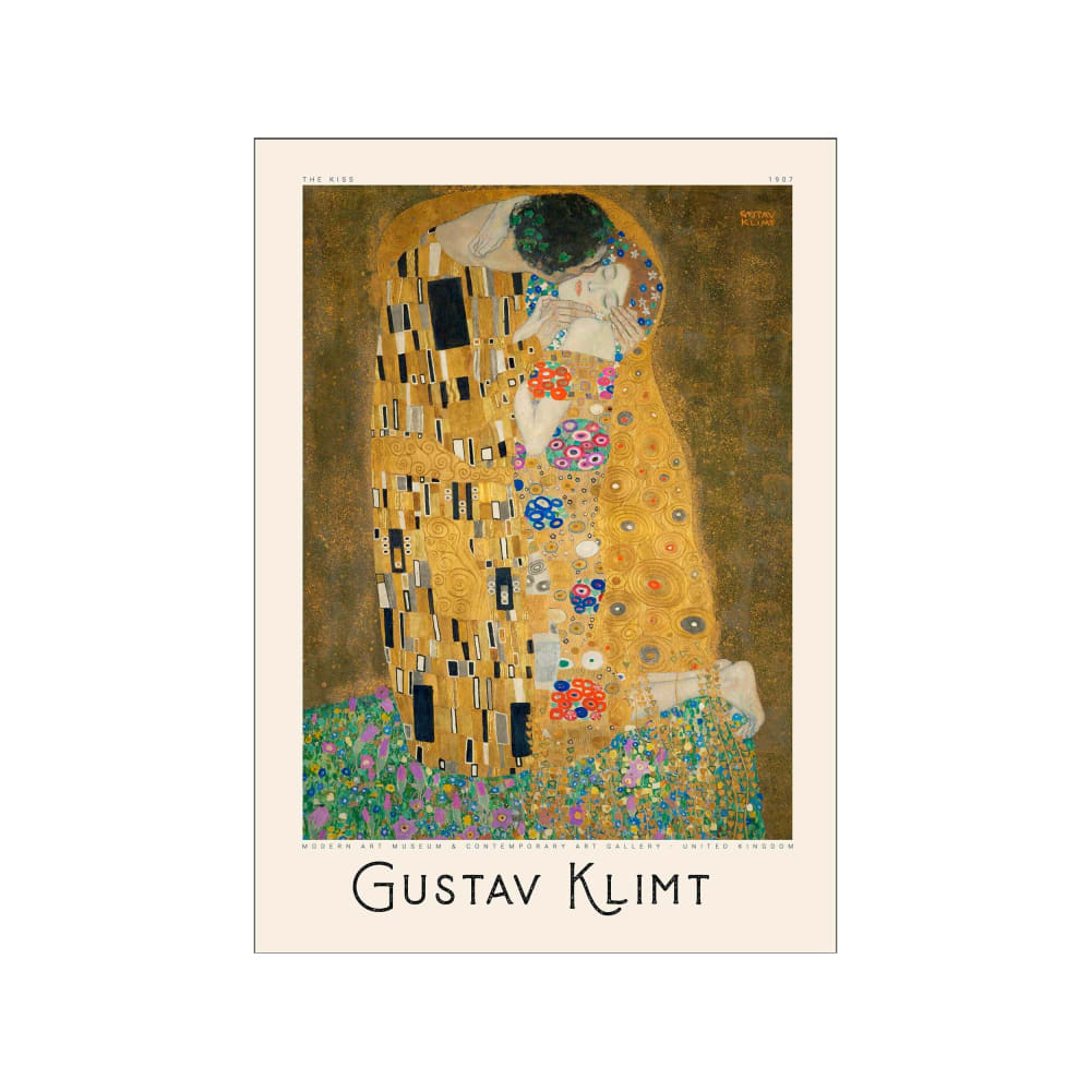 Affiche ''Gustav Klimt - The Kiss'' sans cadre  - 50 x 70 cm