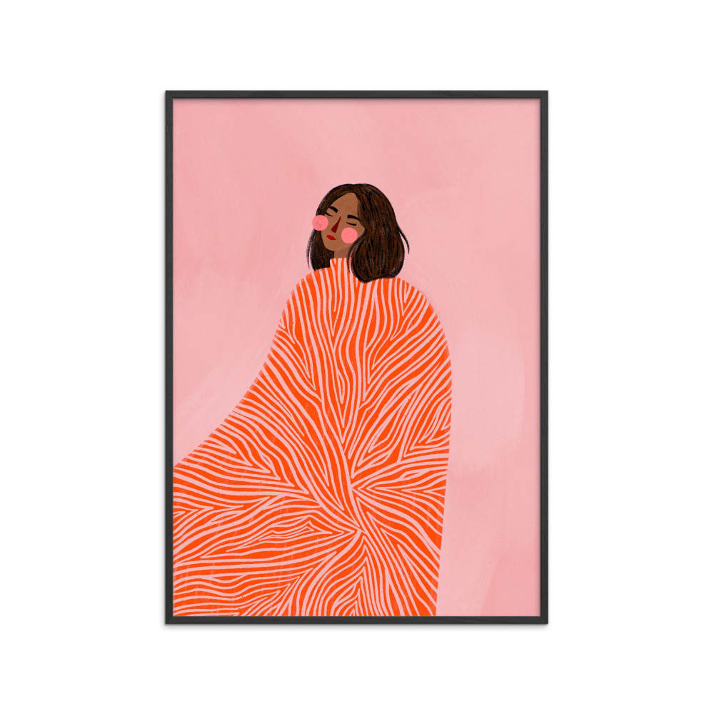 Affiche ''The Woman With the Swirls'' Cadre noir - 70x100 cm