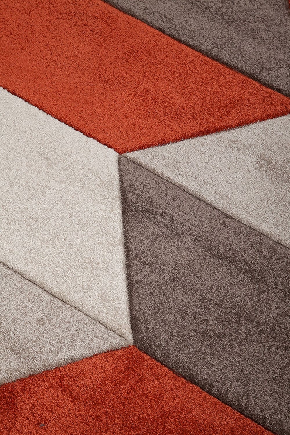 Tapis de salon moderne tissé plat Rouge 120x160 cm — vue 3