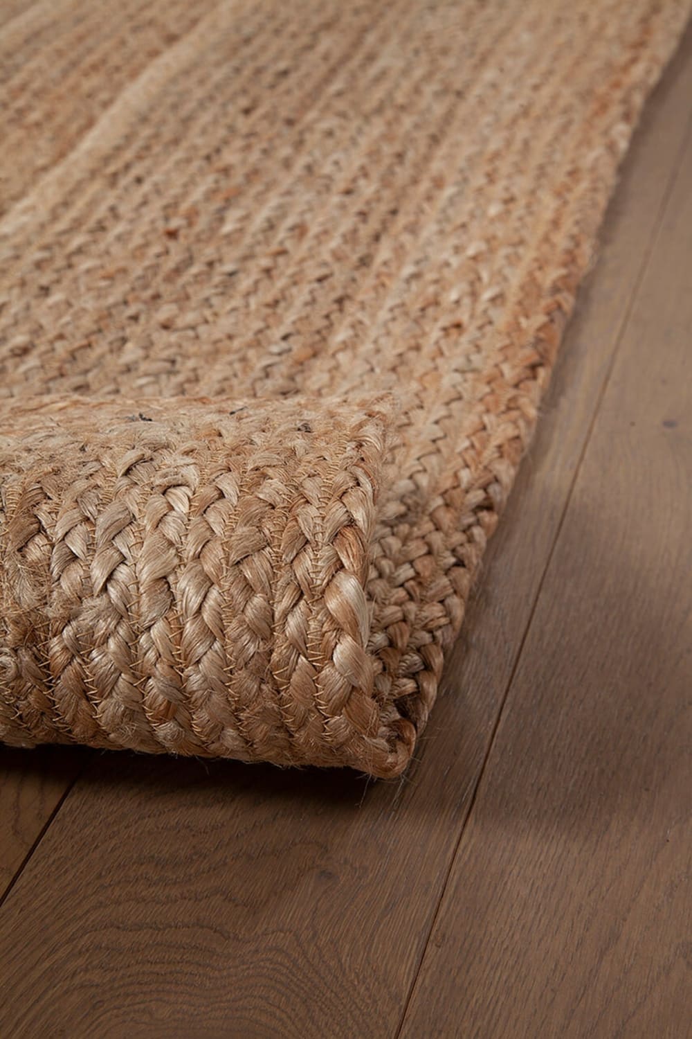 Tapis de salon tissé main en jute beige 120x170 cm — vue 3