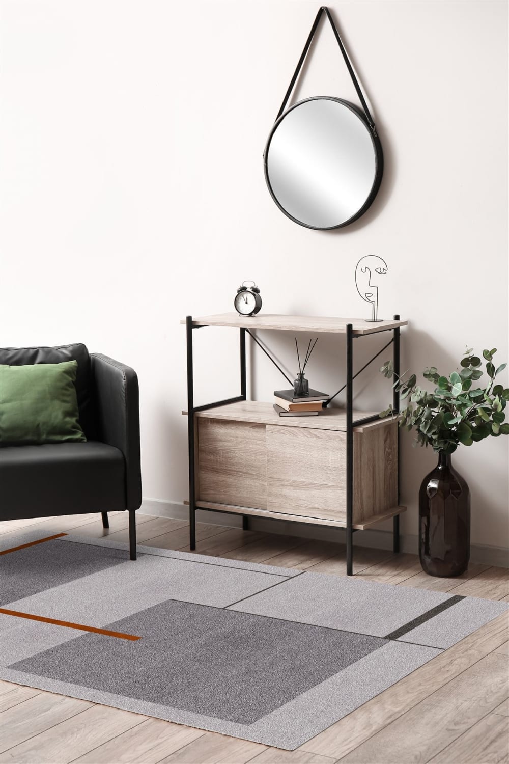Tapis de salon moderne Gris 120x170 cm — vue 3