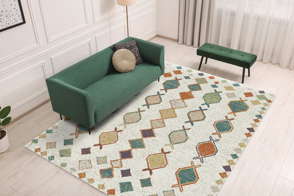 Tapis de salon style berbère Multicolore 200x300 cm