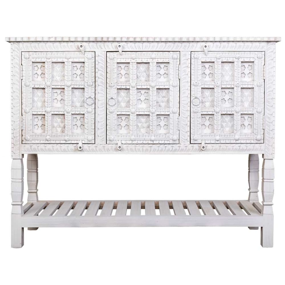 Anrichte aus Holz, 130x42x101, weiß - Maisons Du Monde