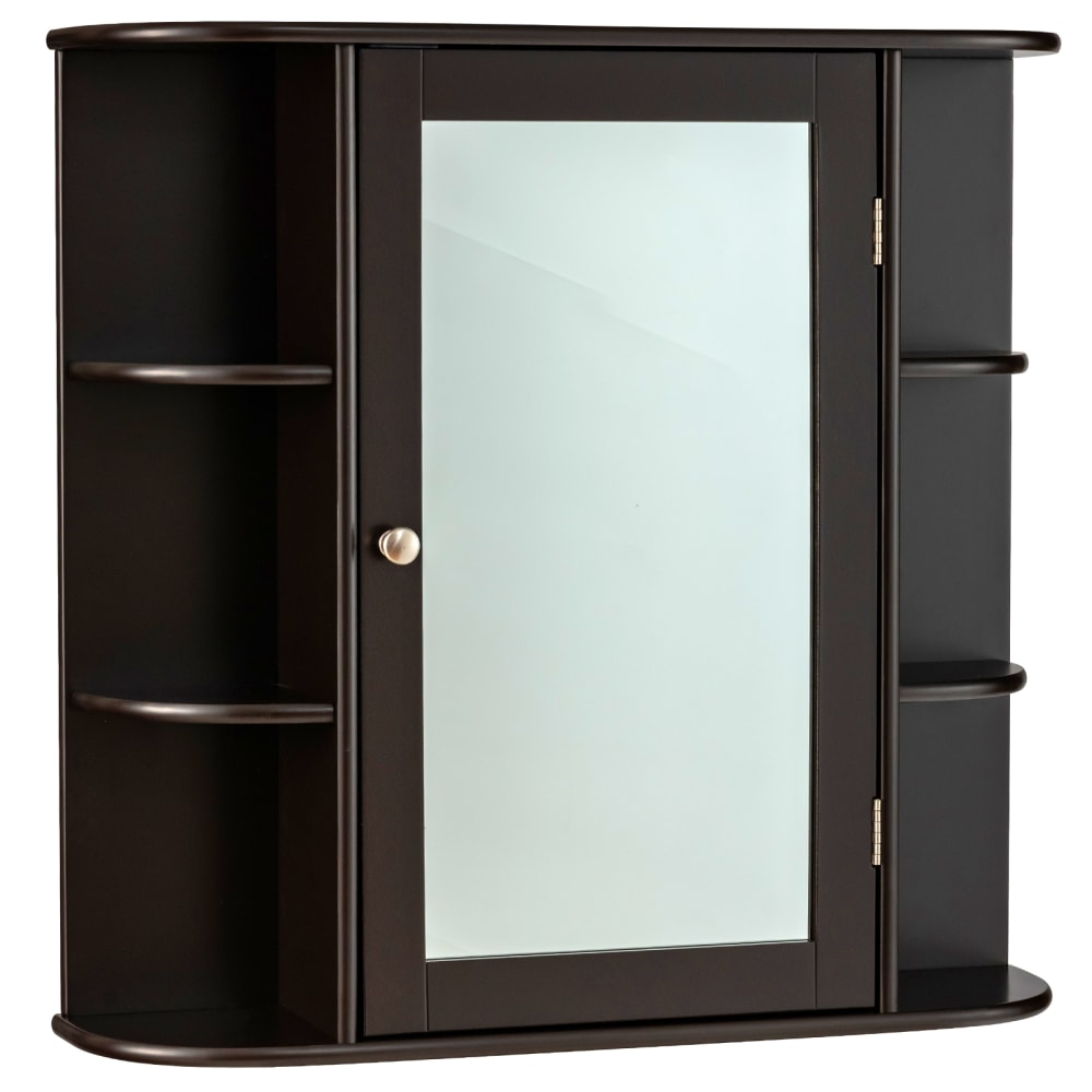 Giantex Spiegelschrank MDF 65 x 17 x 63 cm,Brauen Braun Spanplatte