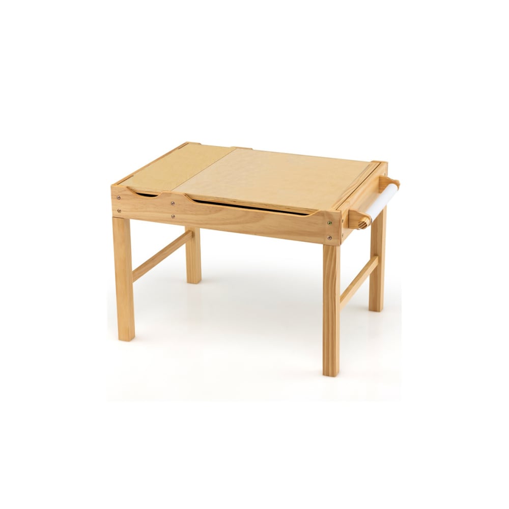 Giantex Kindertisch Neuseeländische Kiefer 87 x 60 x 57 cm, Natur BRAUN HOLZ Kinder