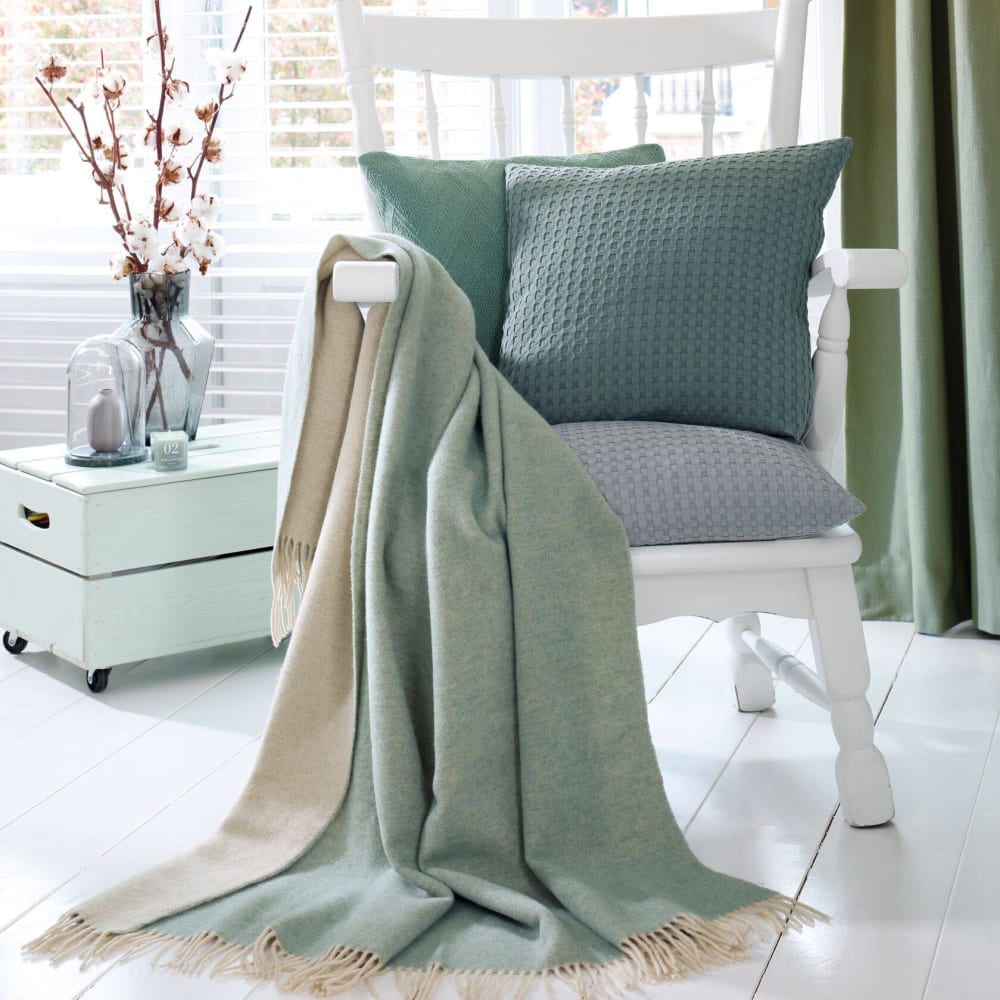 Plaid en laine et cachemire