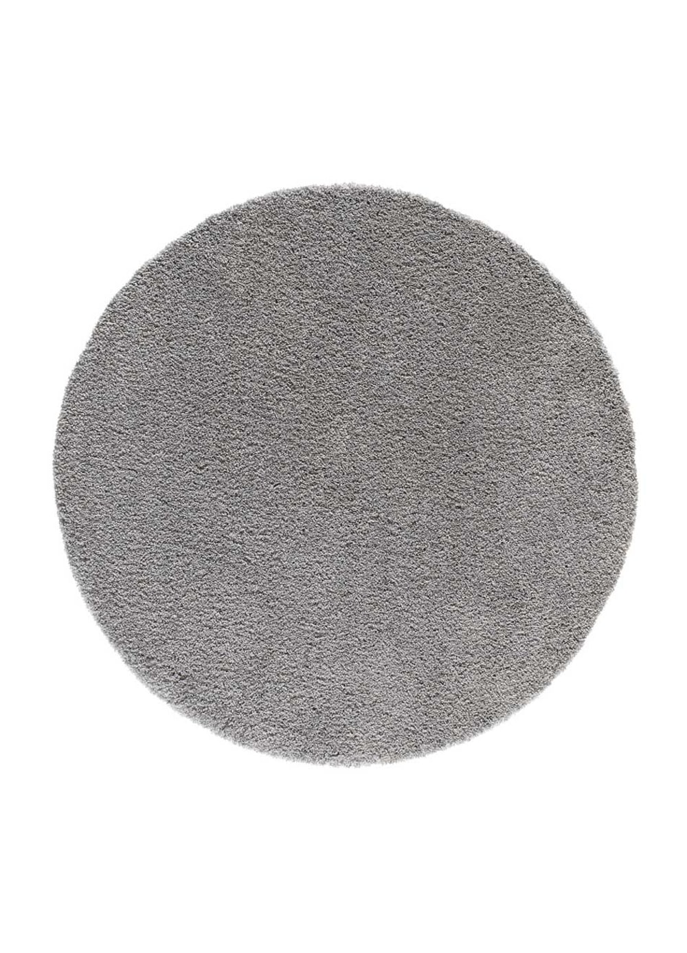 Tapis rond shaggy argent  130x130 cm