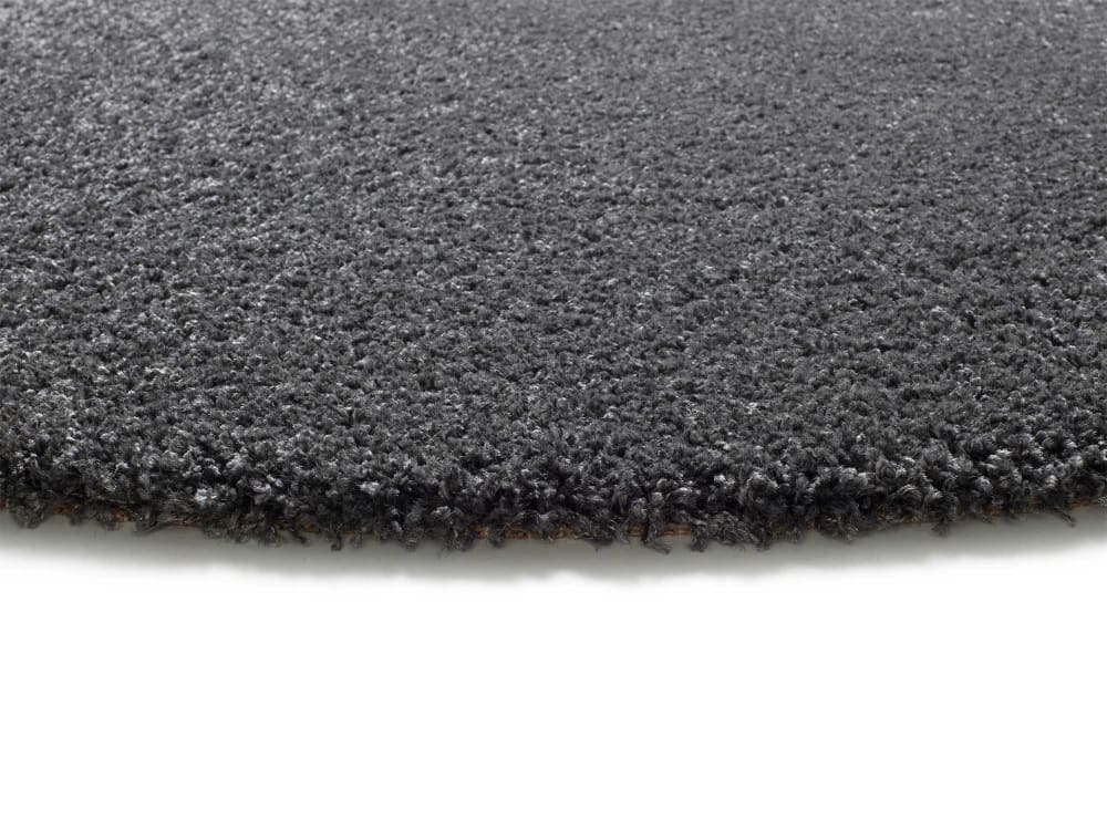 Tapis rond shaggy anthracite 130x130 cm — vue 4