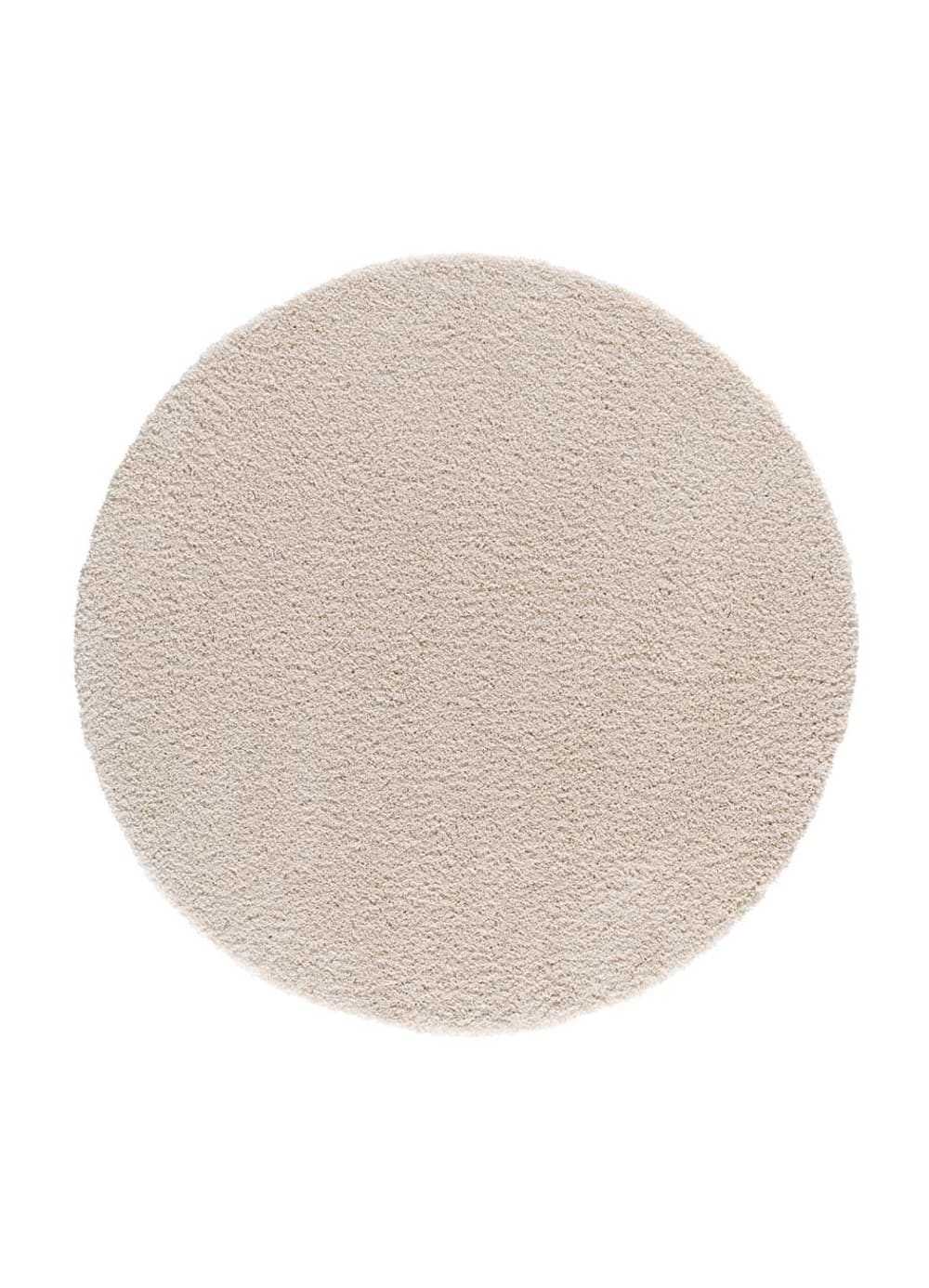 Tapis rond shaggy blanc  130x130 cm