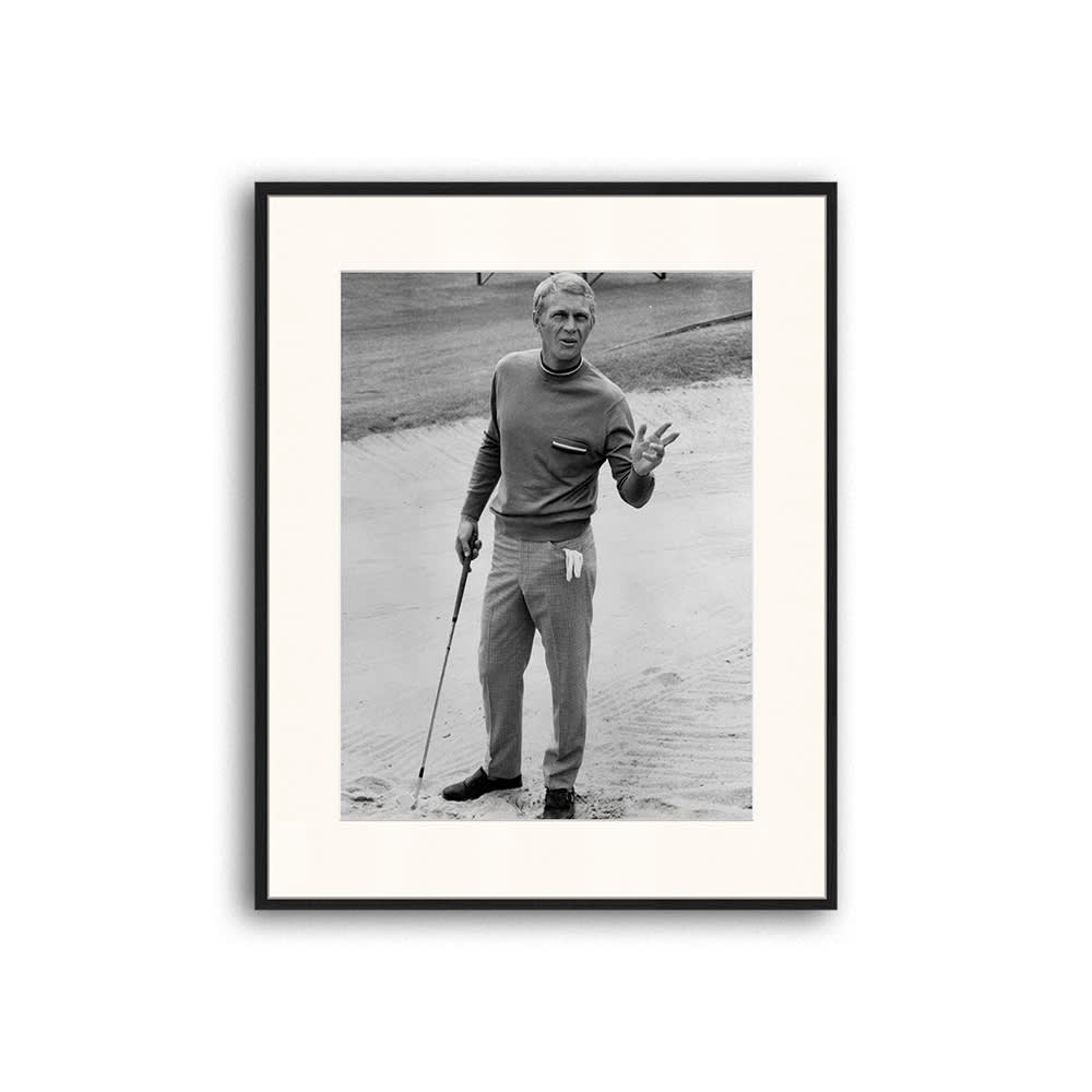 Any Image Digitaldruck, Rahmen in Buchenholz, Passepartout, 62x52x3 cm, Schwarz Schwarz