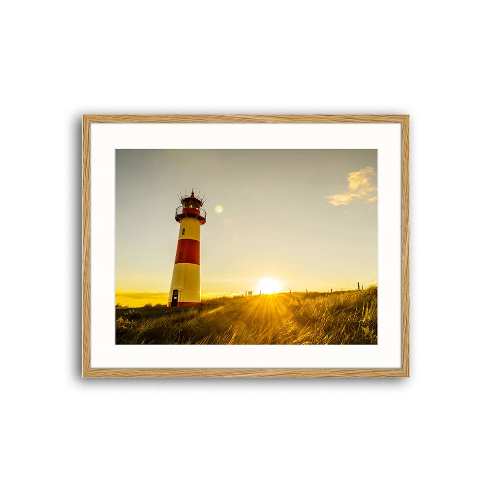 Any Image Digitaldruck, Rahmen in Eichenholz, Passepartout, 52x42x3 cm, Natur Braun