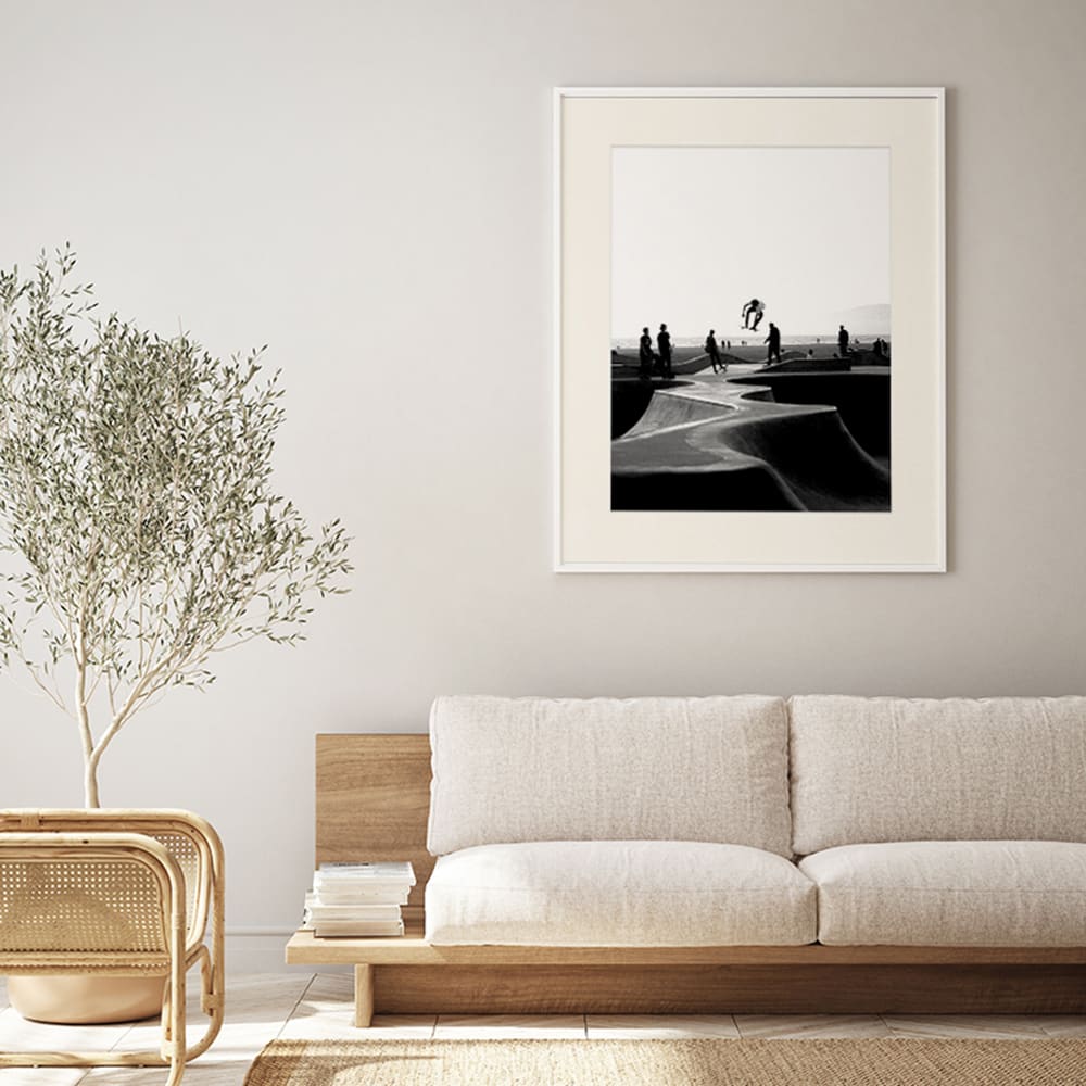 Digitaldruck, Rahmen in Buchenholz, Passepartout, 62x52x3 cm,