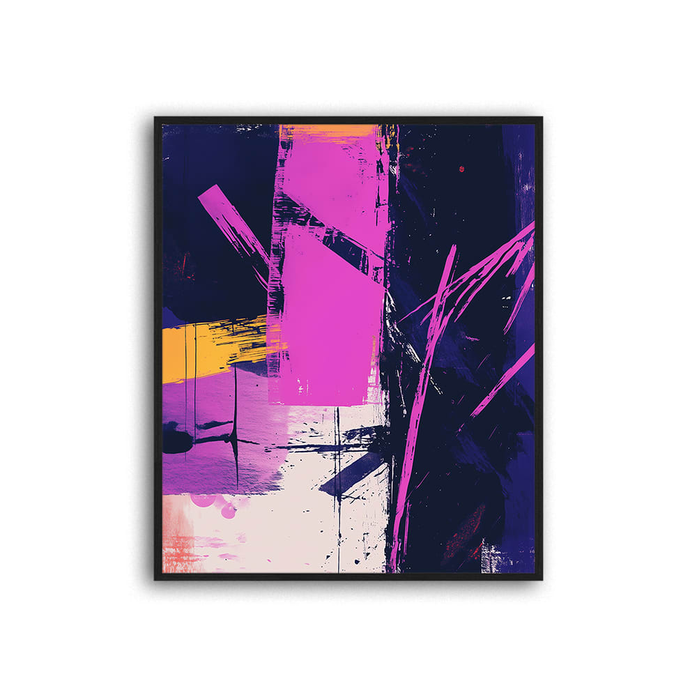 Any Image Digitaldruck, Rahmen in Buchenholz, 62x52x3 cm, Schwarz Schwarz