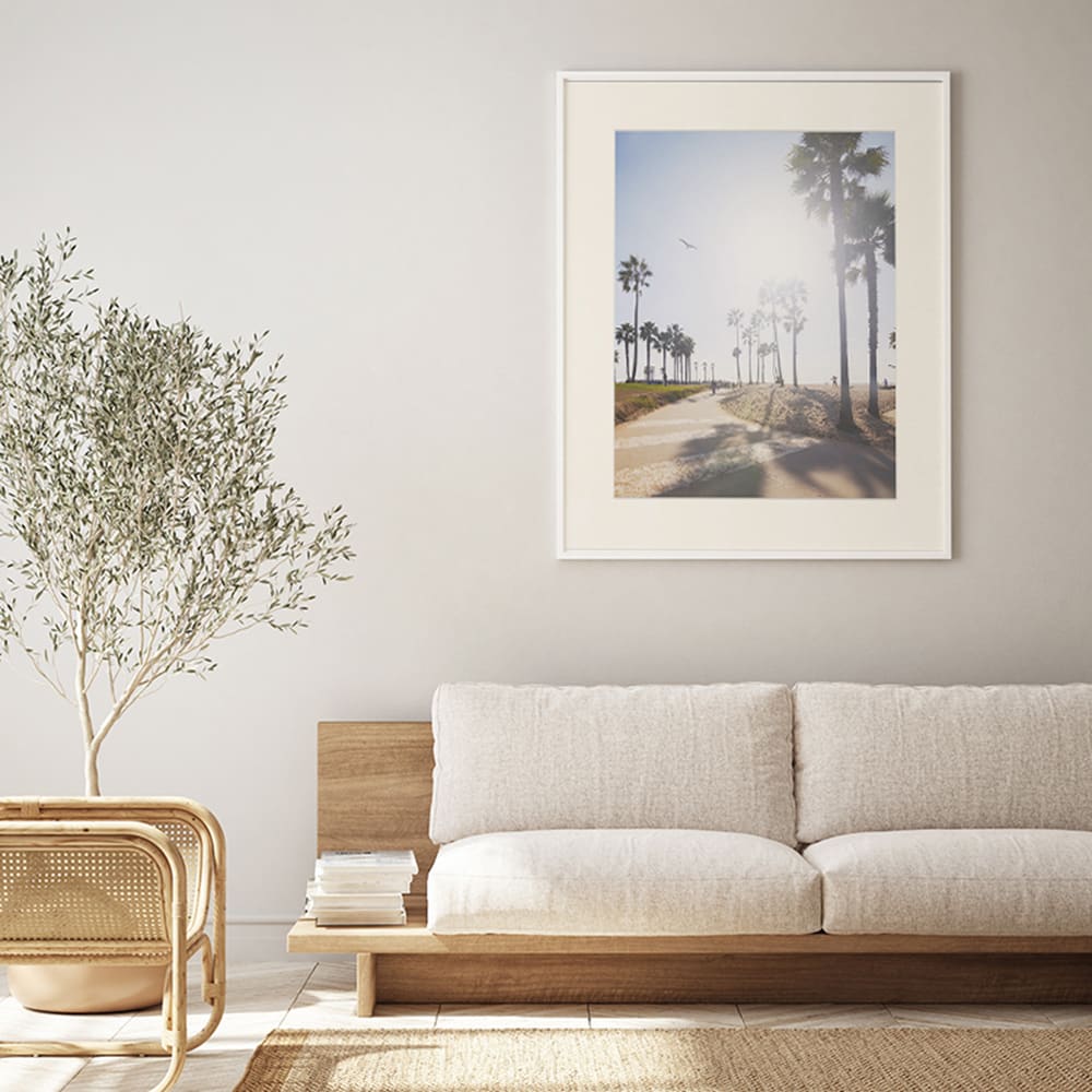 Digitaldruck, Rahmen in Buchenholz, Passepartout, 62x52x3 cm,