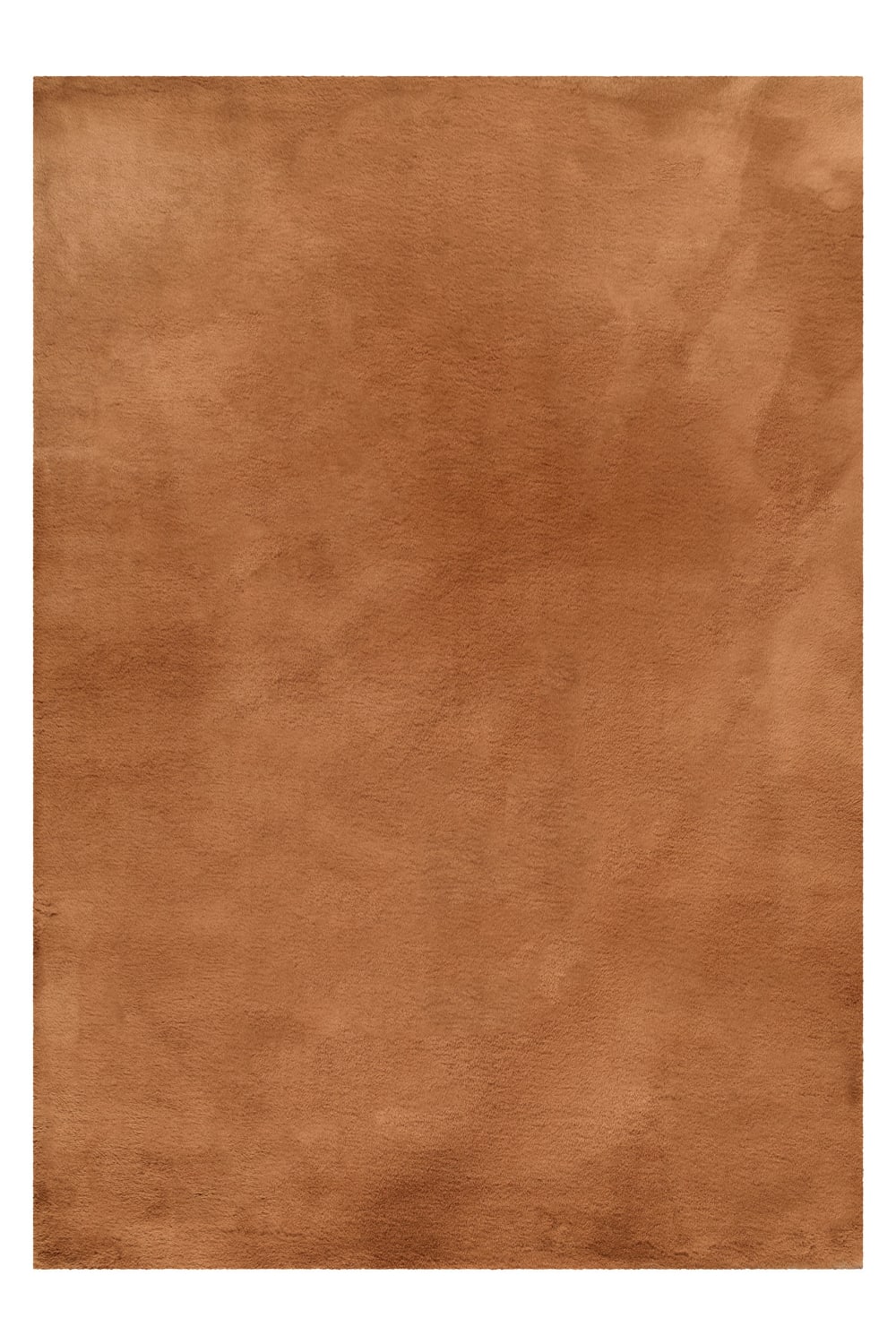 Tapis imitation fourrure lapin doux tufté cuivré 60x90