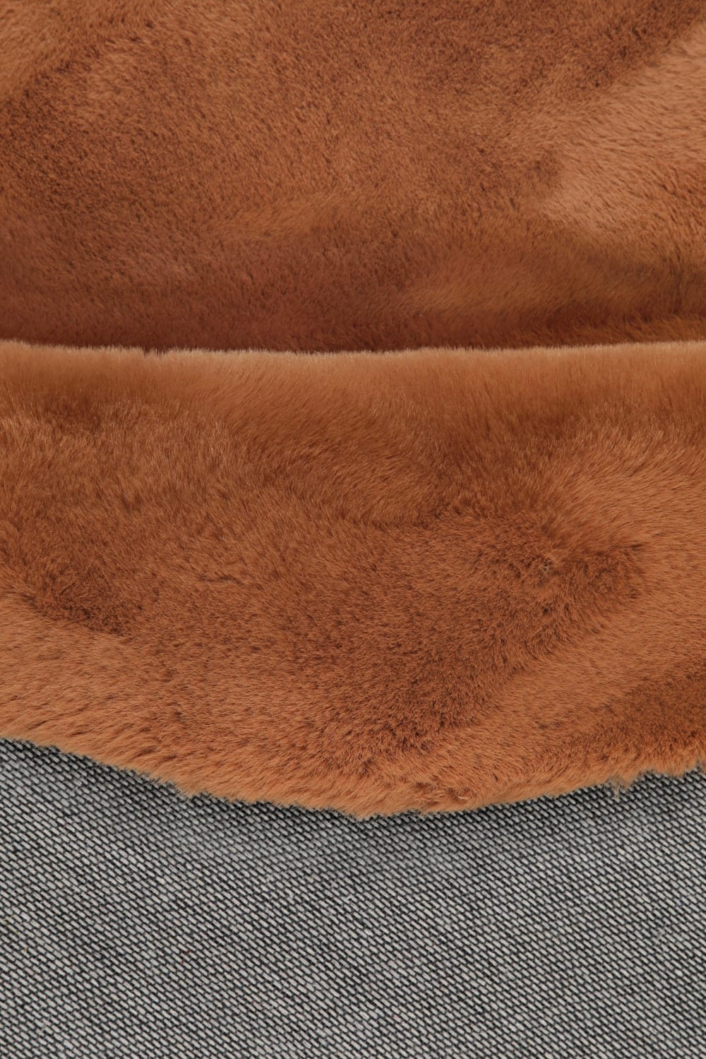 Tapis rond imitation fourrure lapin doux tufté cuivré ⌀200 — vue 4