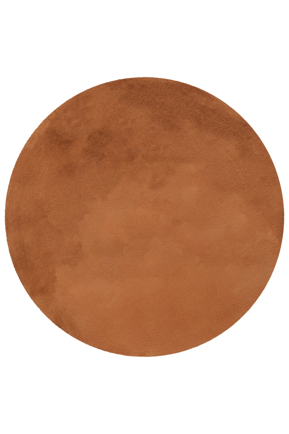 Esprit Teppich rund Kunstfell Kaninchen weich getuftet terracotta 150 style modern Kupfer Pes - Polyester